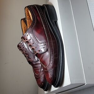 British Walkers ox blood vintage leather wingtip derby size 9.5 (3E)